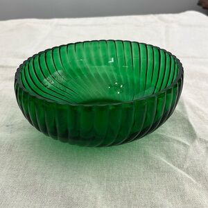 Vintage Dark Green Glass Bowl/Dish